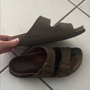 Birkenstock brown leather Sandals size 38